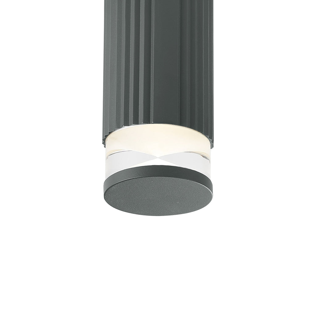Luminosity Designs Ltd - Dean 6.7cm Ribbed Line Ceiling With X Pattern Acrylic Shade, 1 x GU10, IP54 - Luminosity Designs Ltd