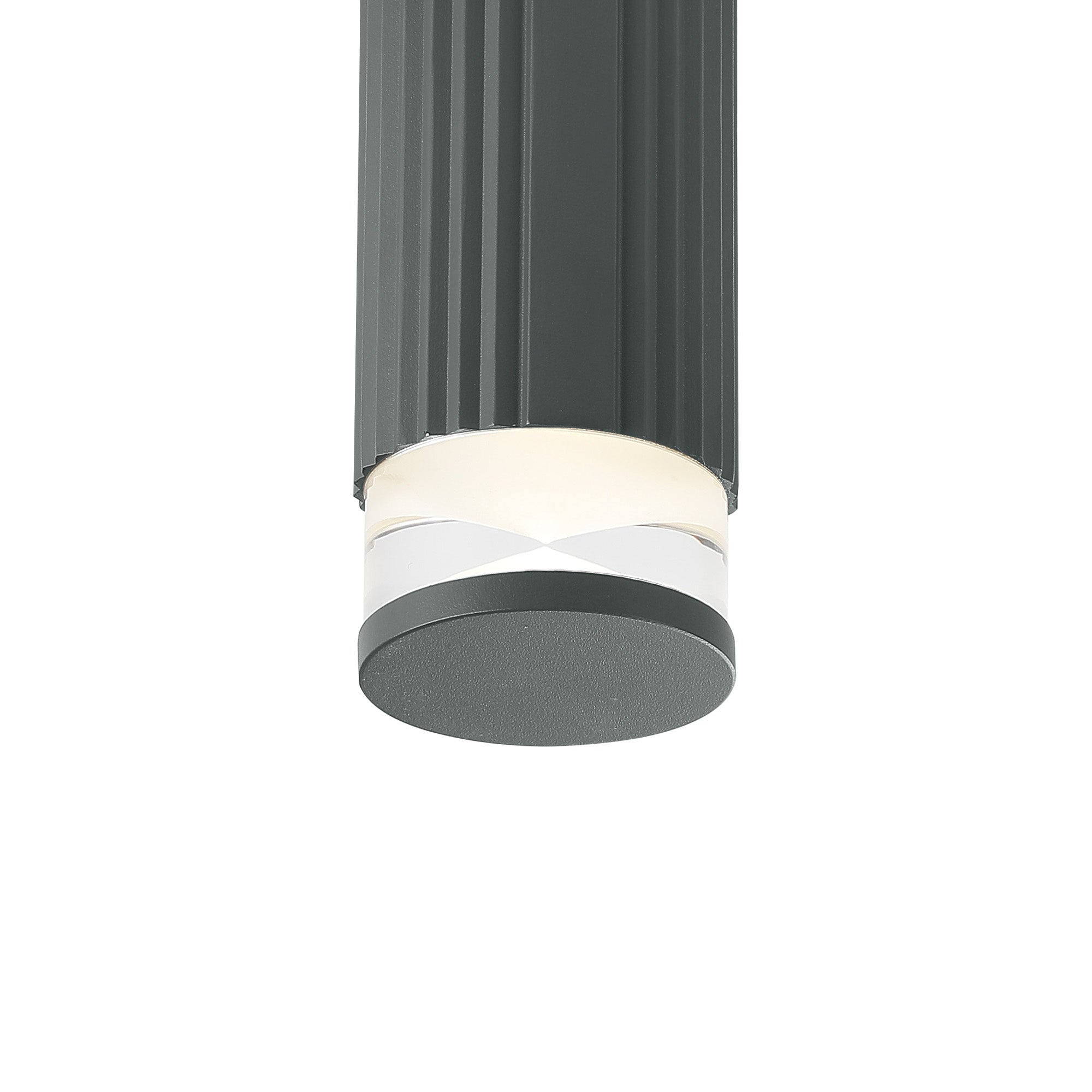 Luminosity Designs Ltd - Dean 6.7cm Ribbed Line Ceiling With X Pattern Acrylic Shade, 1 x GU10, IP54 - Luminosity Designs Ltd