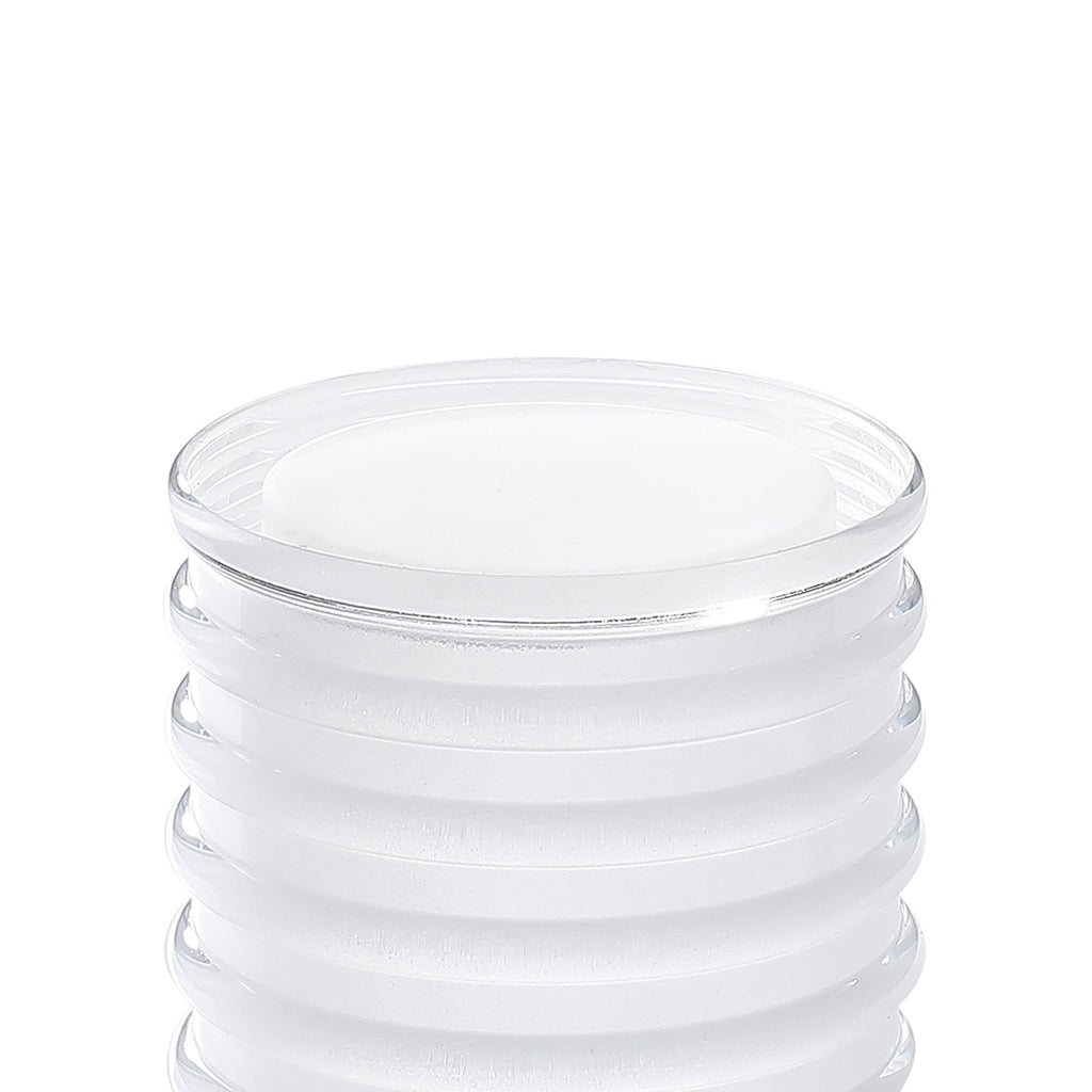 Luminosity Designs Ltd - Dean 7.6cm Horizontal Line Acrylic Shade (C), Clear/Frosted - Luminosity Designs Ltd