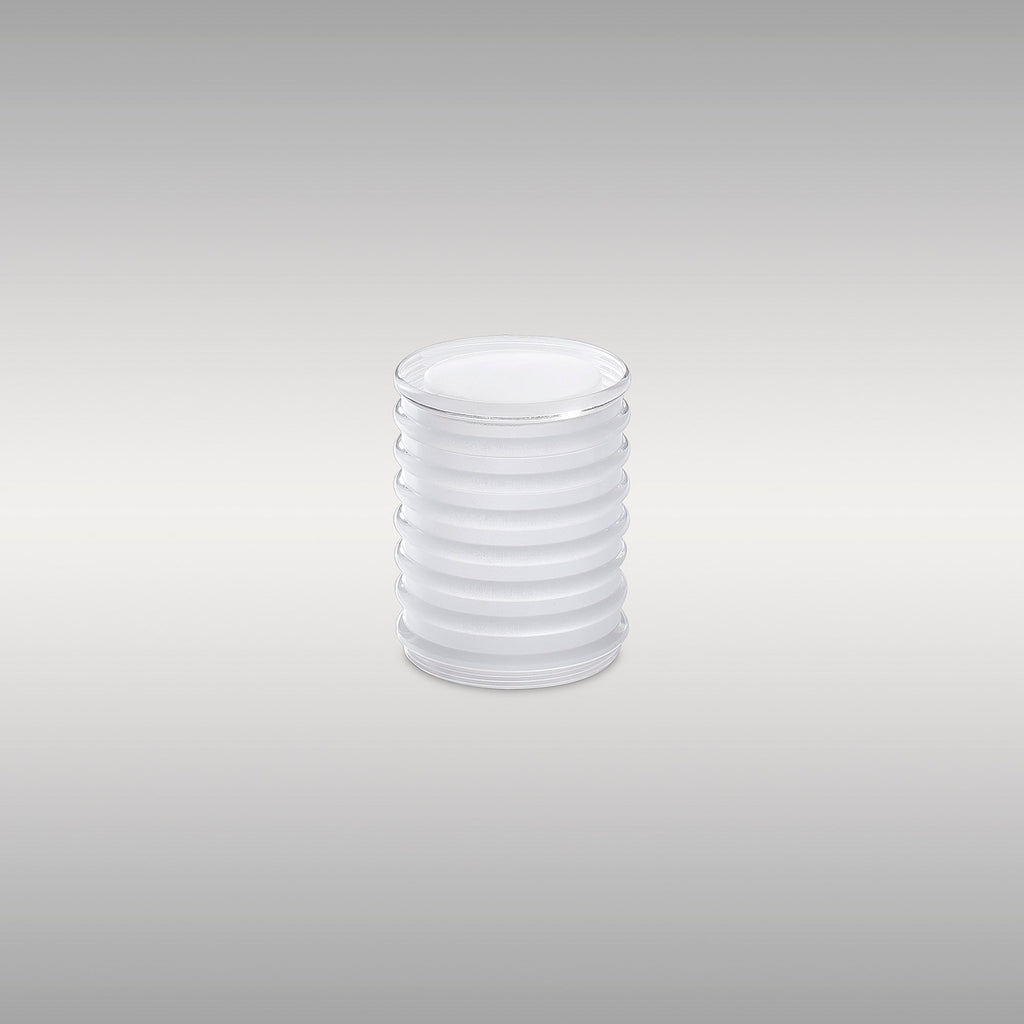 Luminosity Designs Ltd - Dean 7.6cm Horizontal Line Acrylic Shade (C), Clear/Frosted - Luminosity Designs Ltd