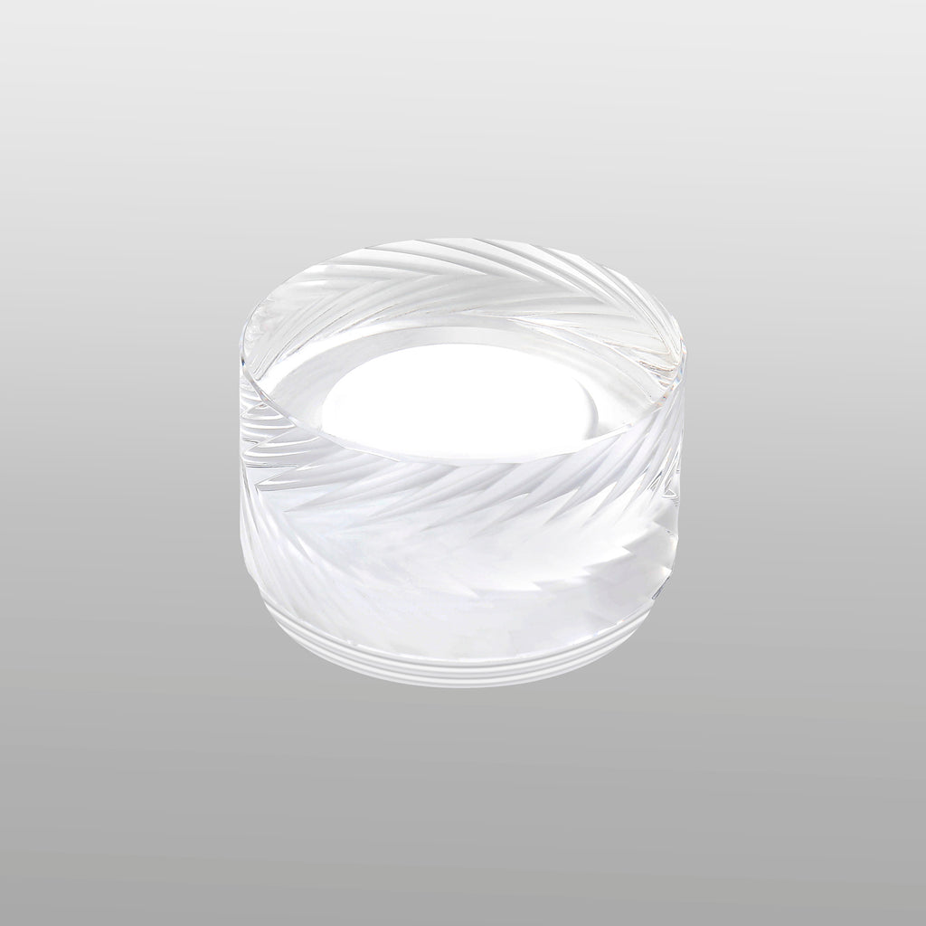 Dean 4cm Diagonal Line Acrylic Shade (G), Clear/Frosted
