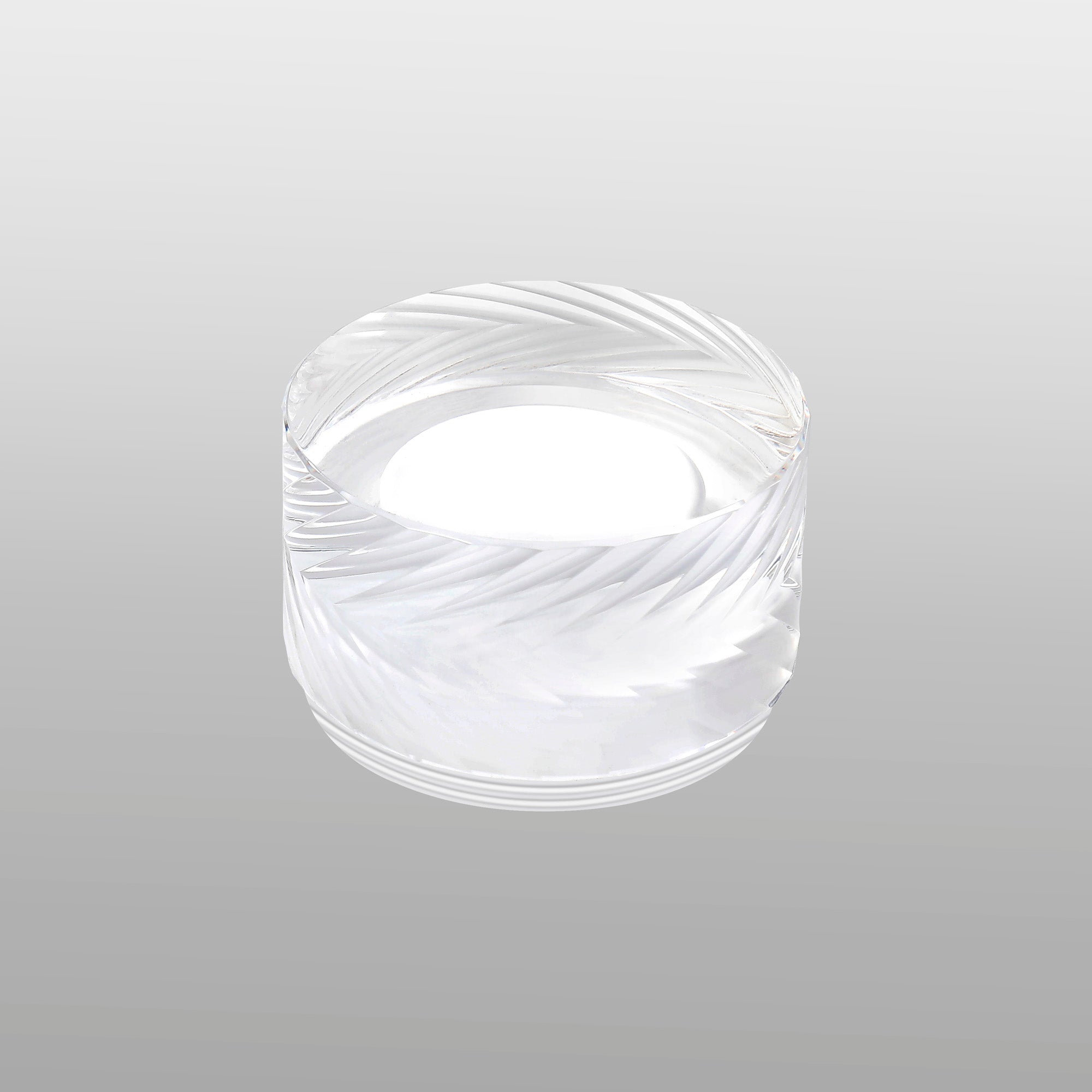 Dean 4cm Diagonal Line Acrylic Shade (G), Clear/Frosted