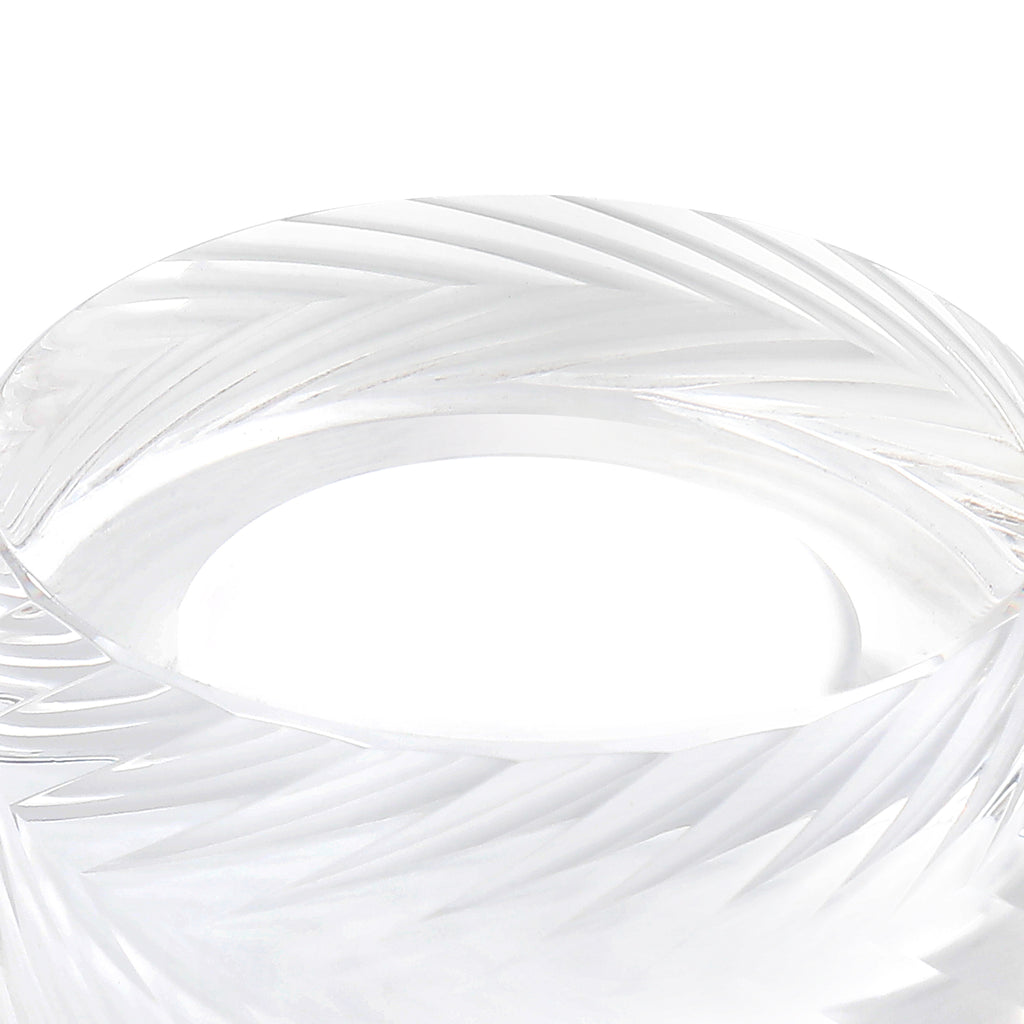 Dean 4cm Diagonal Line Acrylic Shade (G), Clear/Frosted