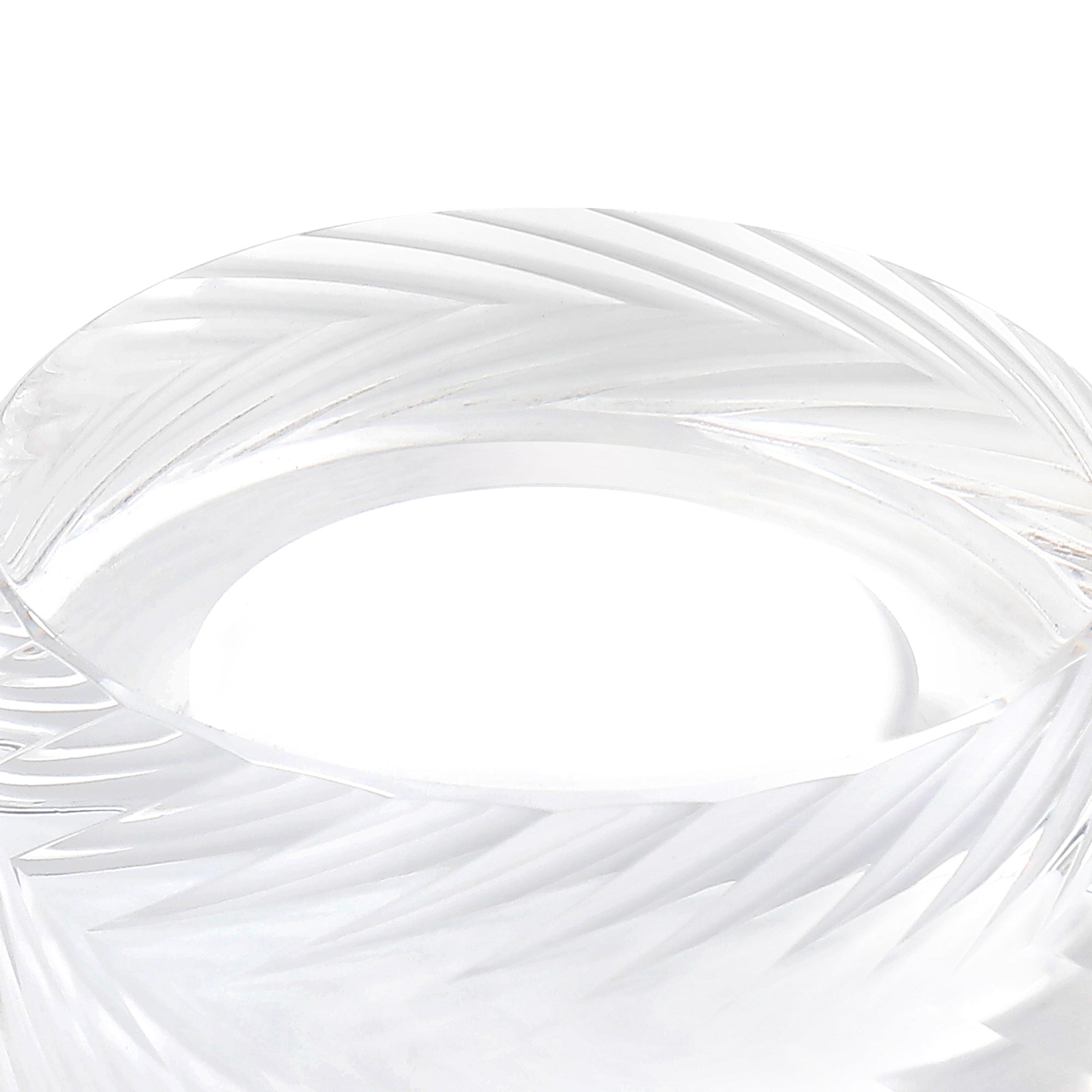 Dean 4cm Diagonal Line Acrylic Shade (G), Clear/Frosted