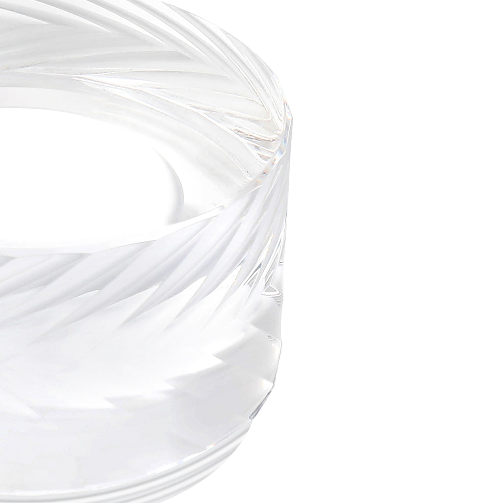 Dean 4cm Diagonal Line Acrylic Shade (G), Clear/Frosted