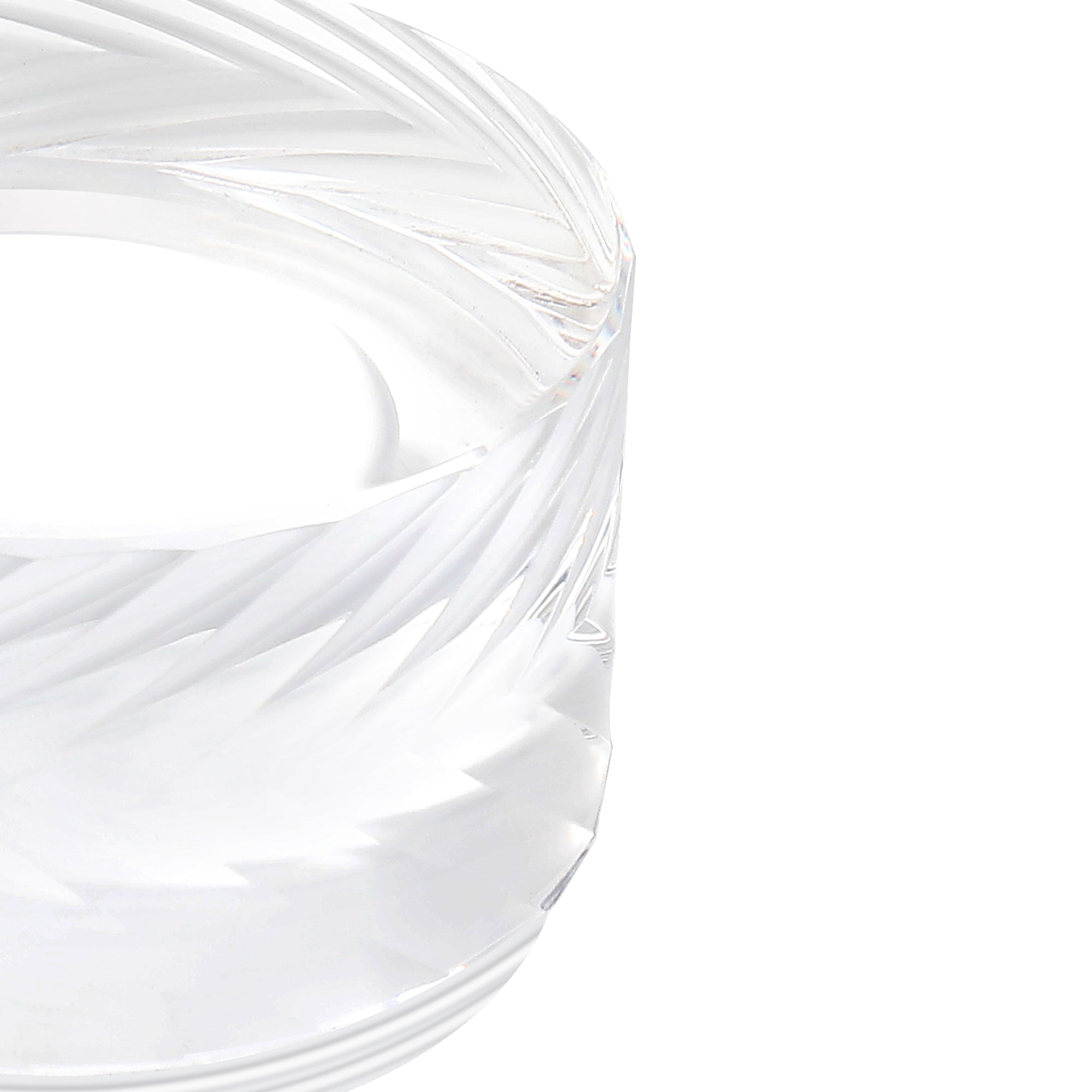 Dean 4cm Diagonal Line Acrylic Shade (G), Clear/Frosted