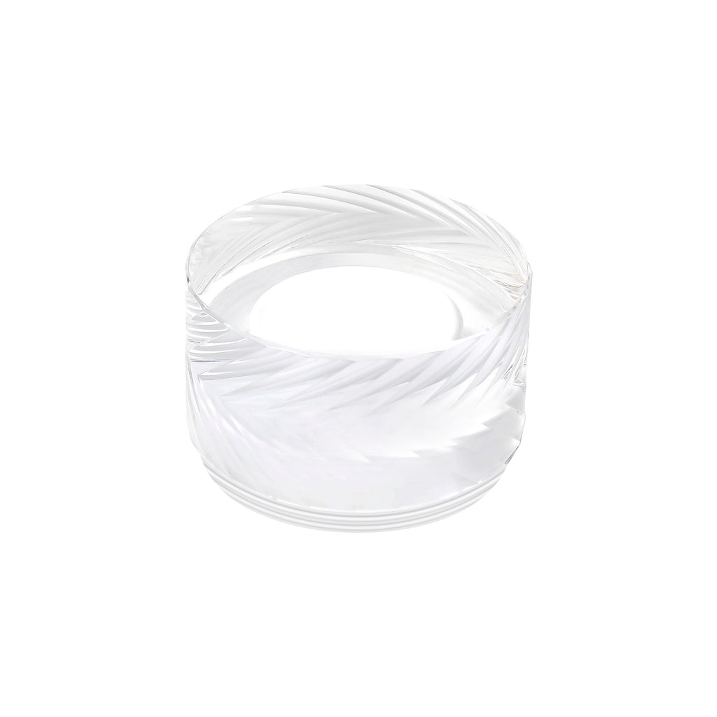 Dean 4cm Diagonal Line Acrylic Shade (G), Clear/Frosted