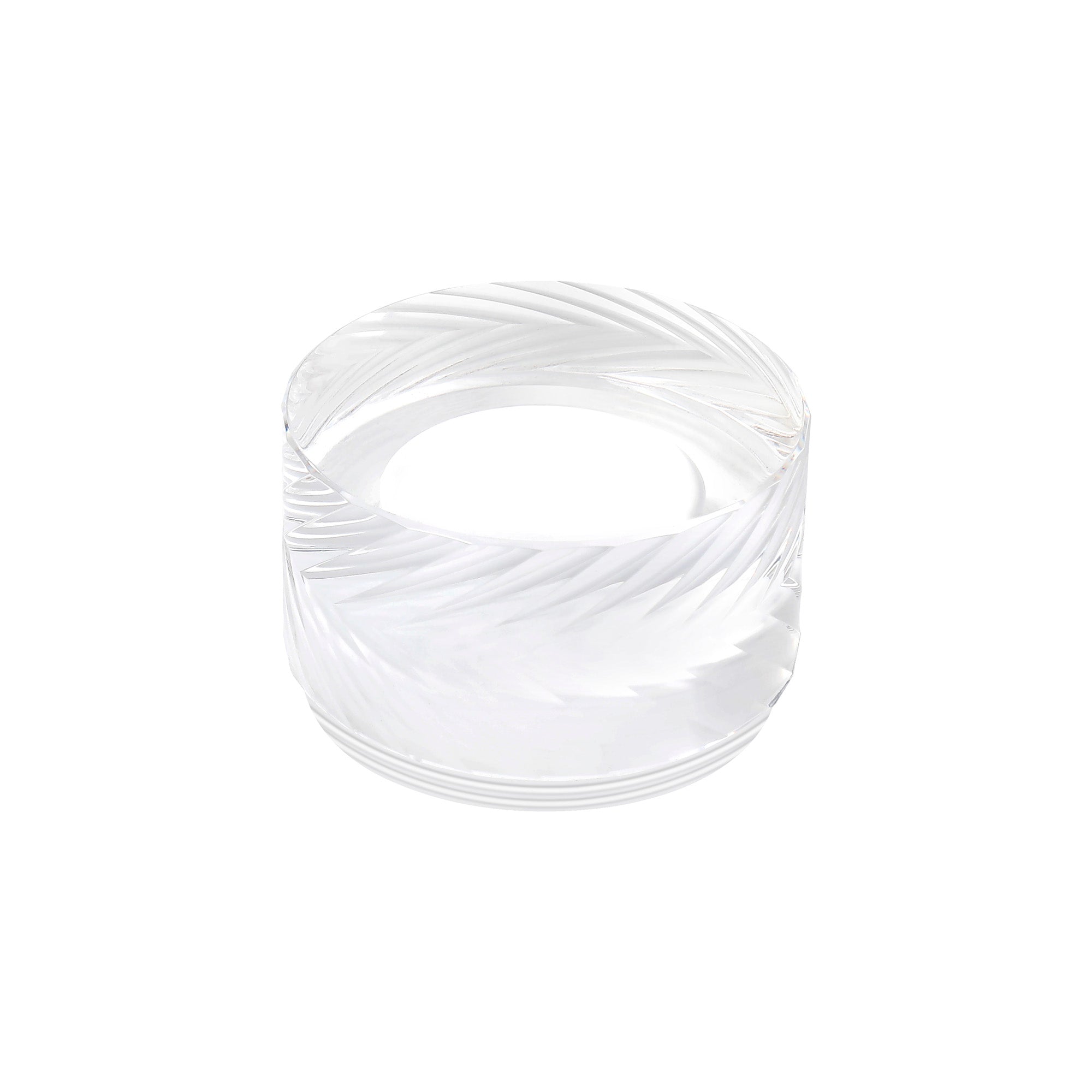 Dean 4cm Diagonal Line Acrylic Shade (G), Clear/Frosted