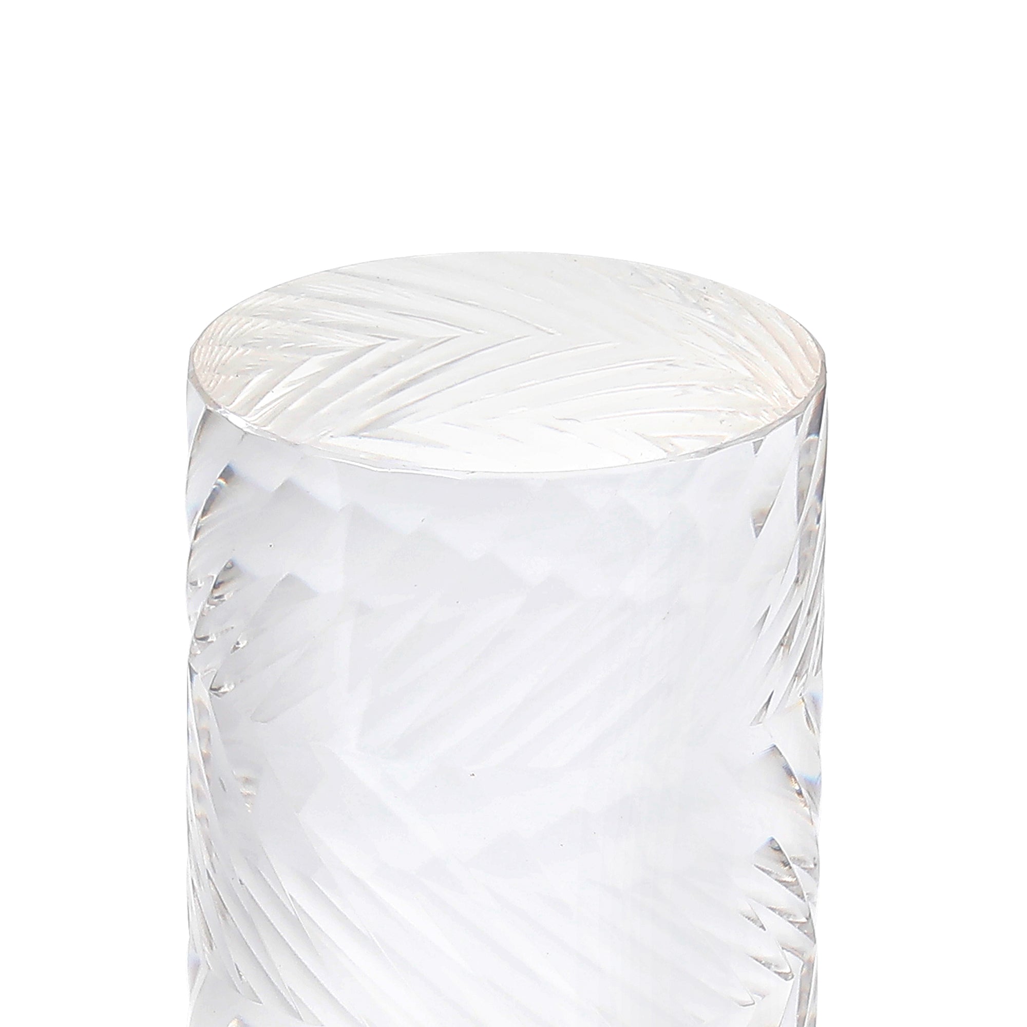 Dean 13cm Diagonal Line Acrylic Shade (H), Clear/Frosted