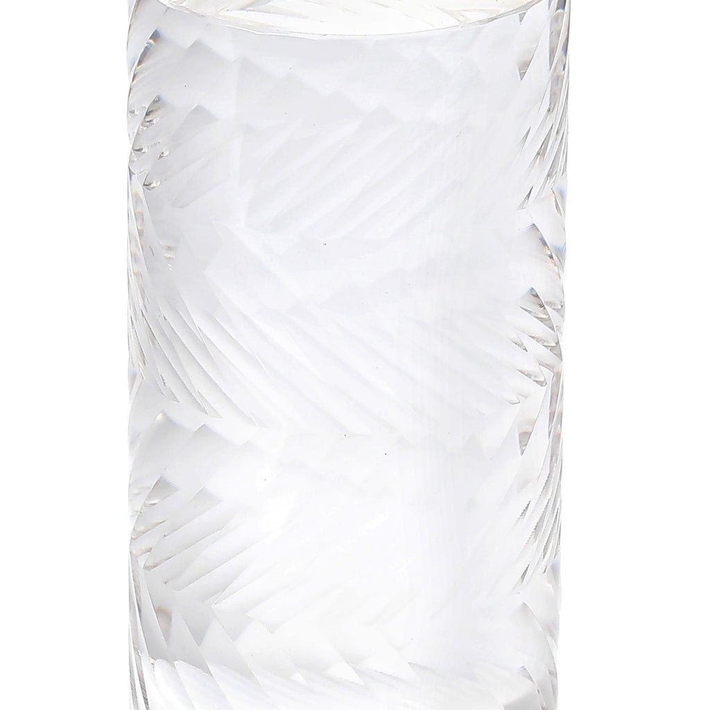 Dean 13cm Diagonal Line Acrylic Shade (H), Clear/Frosted