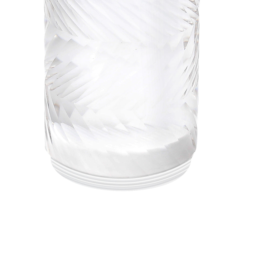 Dean 13cm Diagonal Line Acrylic Shade (H), Clear/Frosted