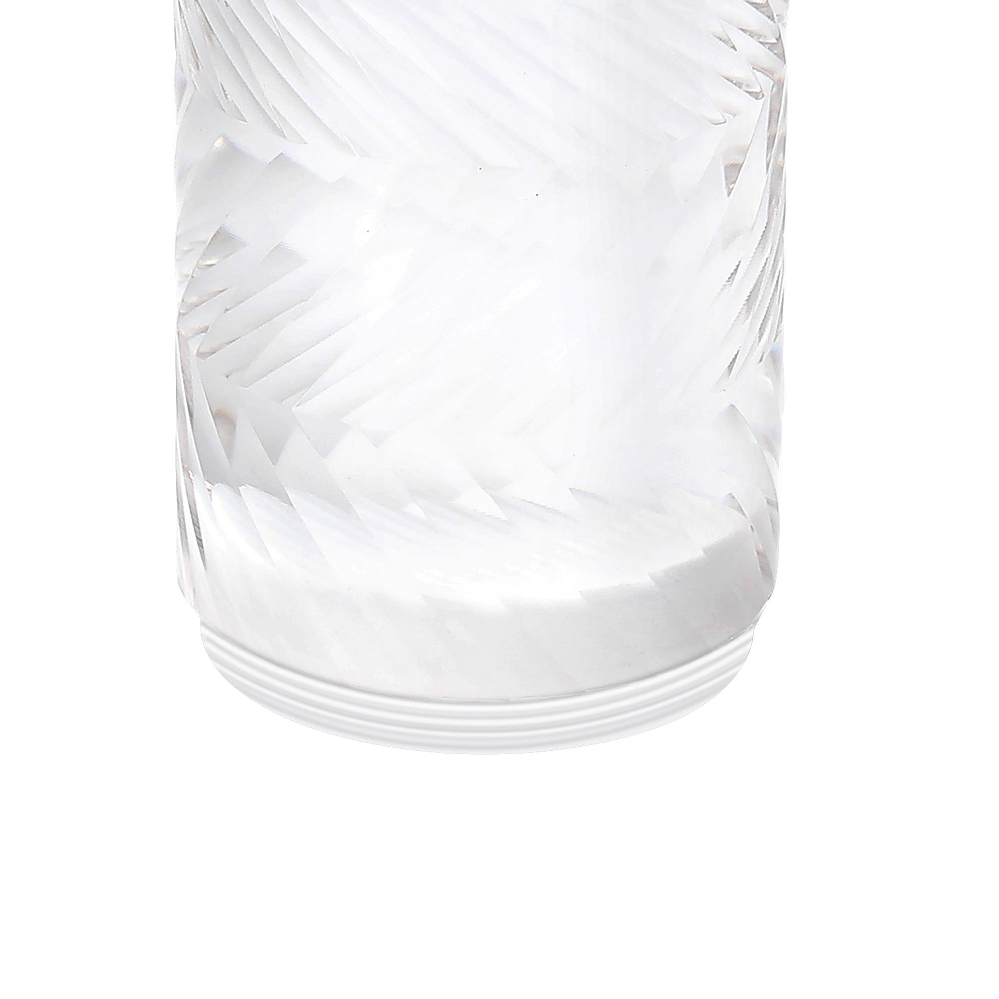 Dean 13cm Diagonal Line Acrylic Shade (H), Clear/Frosted