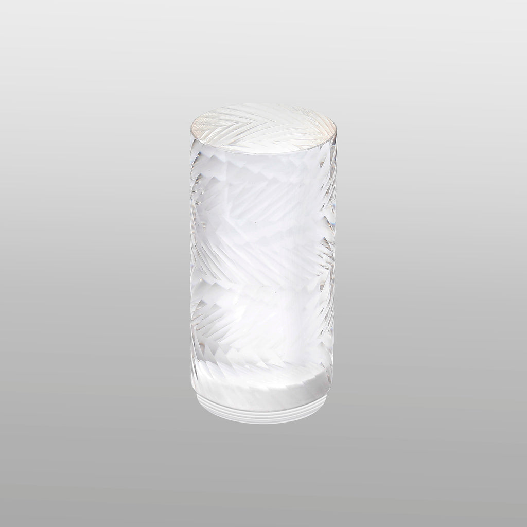 Dean 13cm Diagonal Line Acrylic Shade (H), Clear/Frosted