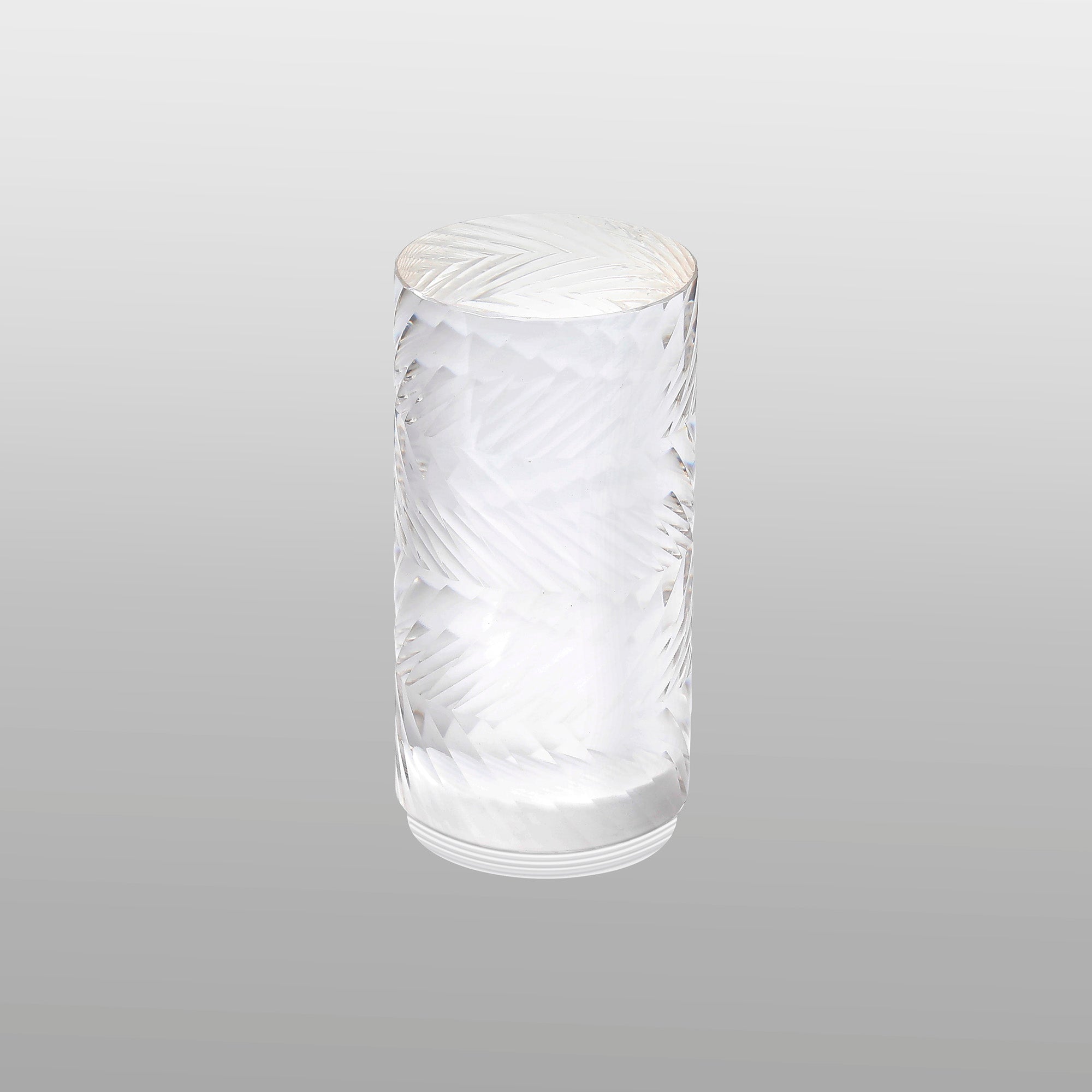 Dean 13cm Diagonal Line Acrylic Shade (H), Clear/Frosted