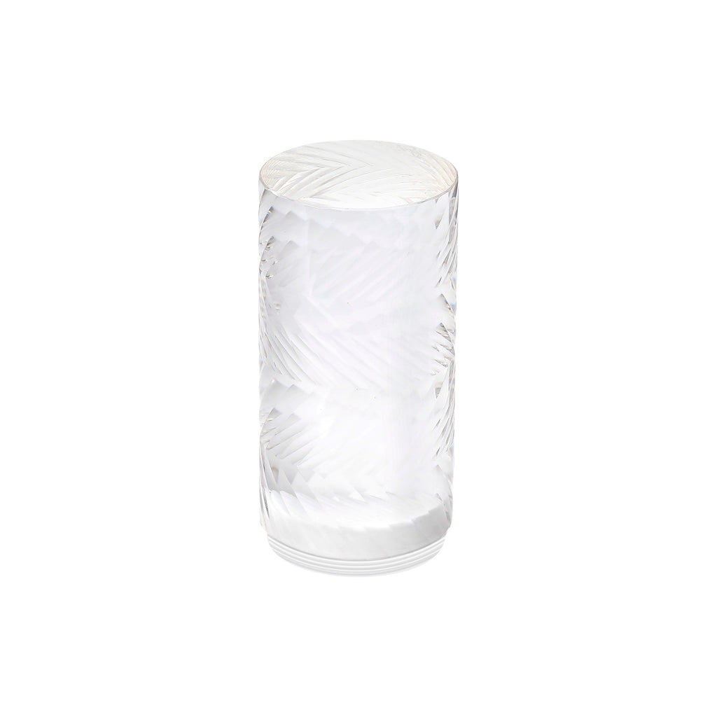 Dean 13cm Diagonal Line Acrylic Shade (H), Clear/Frosted