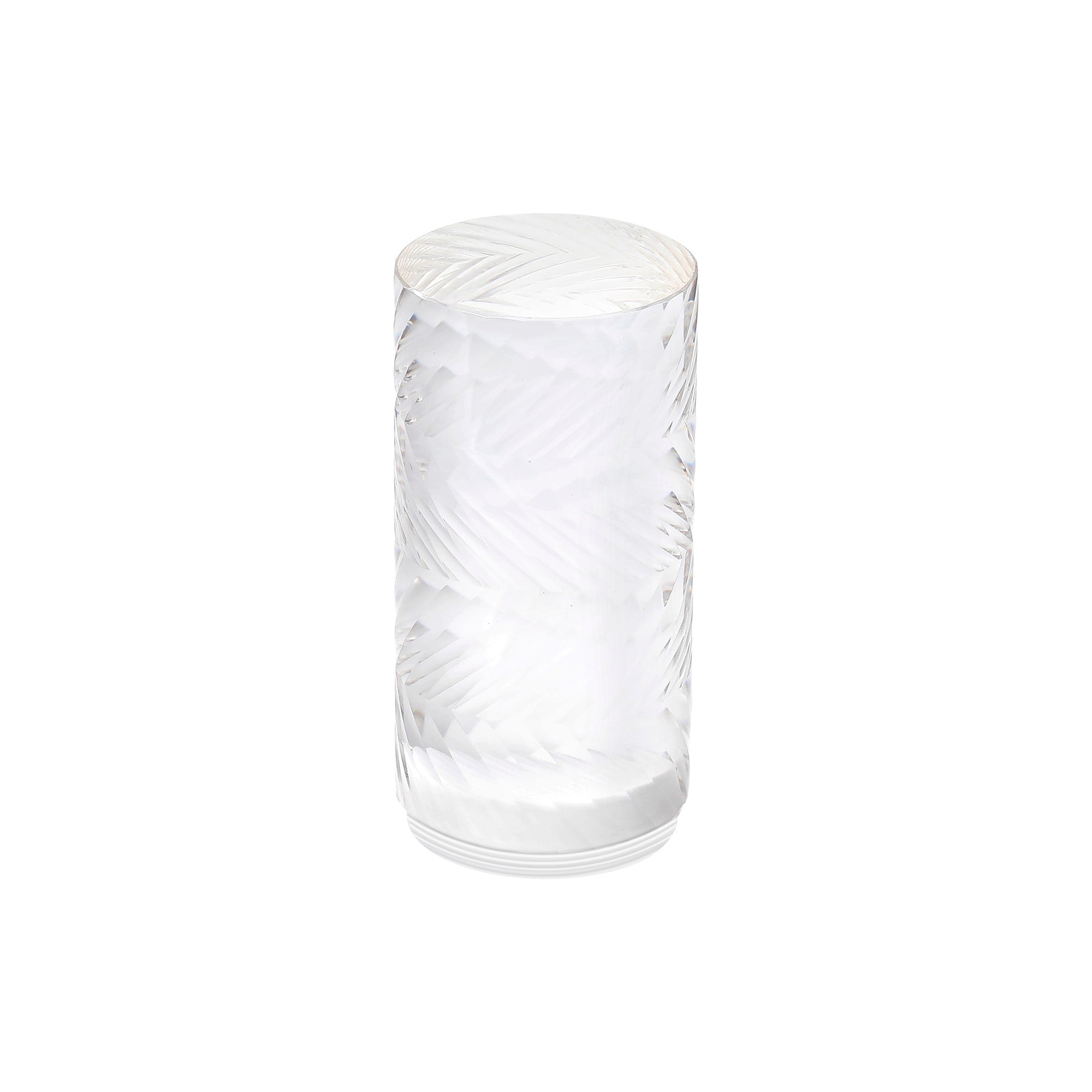 Dean 13cm Diagonal Line Acrylic Shade (H), Clear/Frosted
