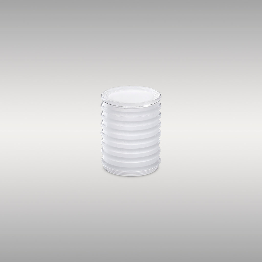 Dean 7.6cm Horizontal Line Acrylic Shade (C), Clear/Frosted