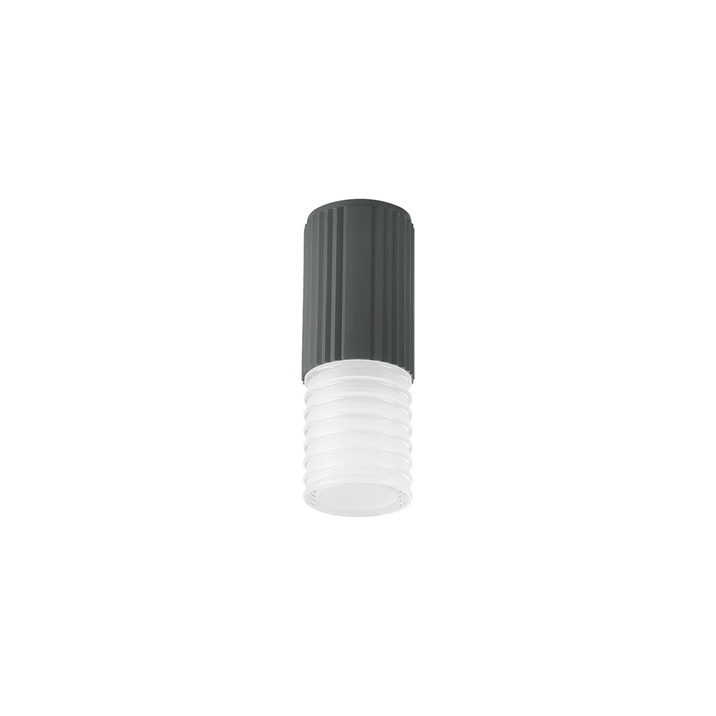Dean 6.7cm Ribbed Line Ceiling With Horizontal Line Acrylic Shade, 1 x GU10, IP54
