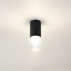 Dean 6.7cm Ribbed Line Ceiling With Tier Pattern Acrylic Shade, 1 x GU10, IP54