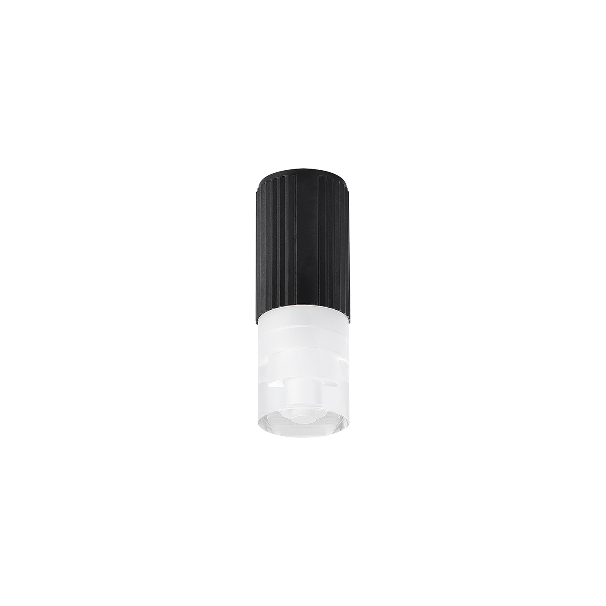 Dean 6.7cm Ribbed Line Ceiling With Tier Pattern Acrylic Shade, 1 x GU10, IP54
