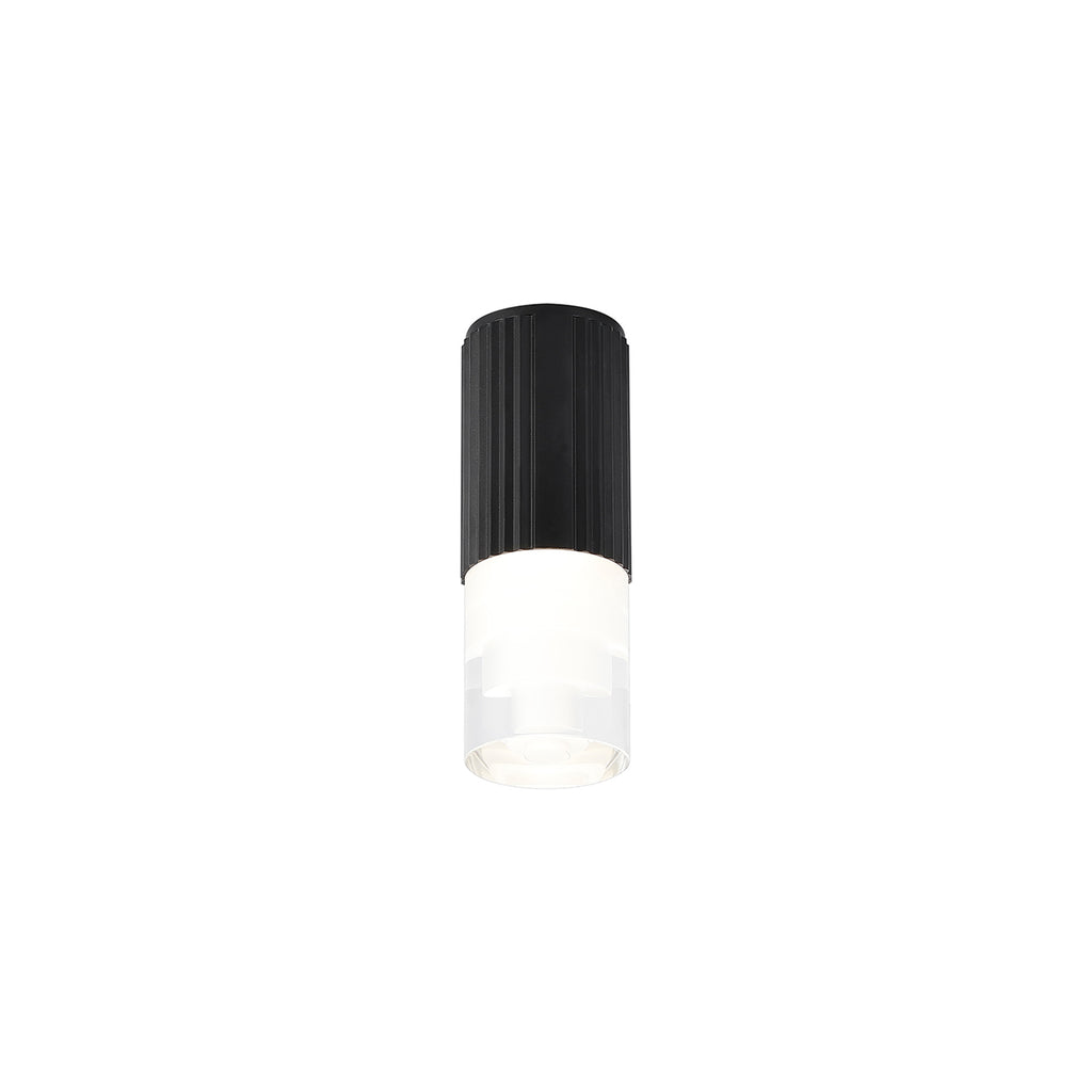 Dean 6.7cm Ribbed Line Ceiling With Tier Pattern Acrylic Shade, 1 x GU10, IP54