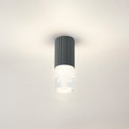 Dean 6.7cm Ribbed Line Ceiling With Tier Pattern Acrylic Shade, 1 x GU10, IP54