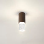 Dean 6.7cm Ribbed Line Ceiling With Bubble Acrylic Shade, 1 x GU10, IP54