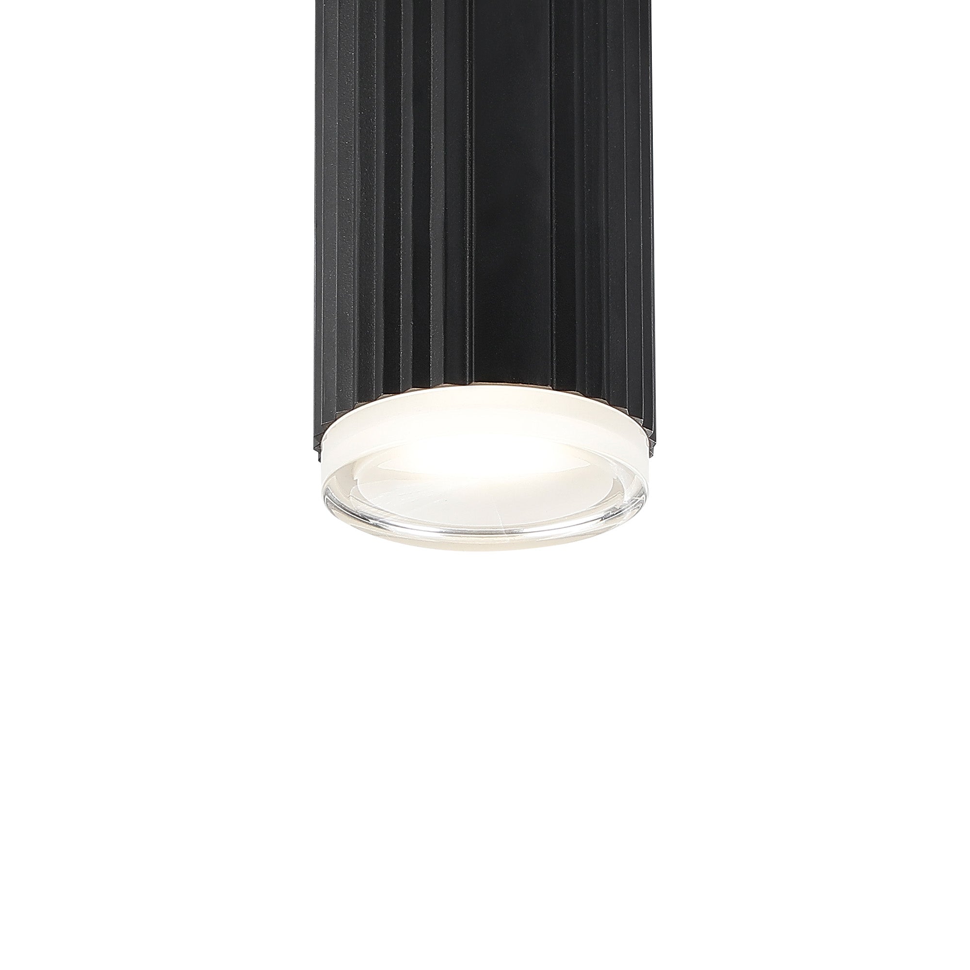 Dean 6.7cm Ribbed Line Ceiling With Shallow Acrylic Shade, 1 x GU10, IP54