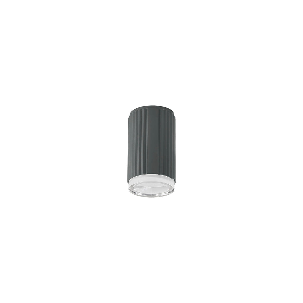 Dean 6.7cm Ribbed Line Ceiling With Shallow Acrylic Shade, 1 x GU10, IP54