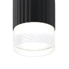 Dean 6.7cm Ribbed Line Ceiling With Short Diagonal Pattern Acrylic Shade, 1 x GU10, IP54