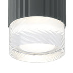 Dean 6.7cm Ribbed Line Ceiling With Short Diagonal Pattern Acrylic Shade, 1 x GU10, IP54