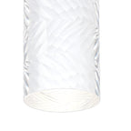 Dean 6.7cm Ribbed Line Ceiling With Tall Diagonal Pattern Acrylic Shade, 1 x GU10, IP54