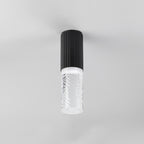 Dean 6.7cm Ribbed Line Ceiling With Tall Diagonal Pattern Acrylic Shade, 1 x GU10, IP54