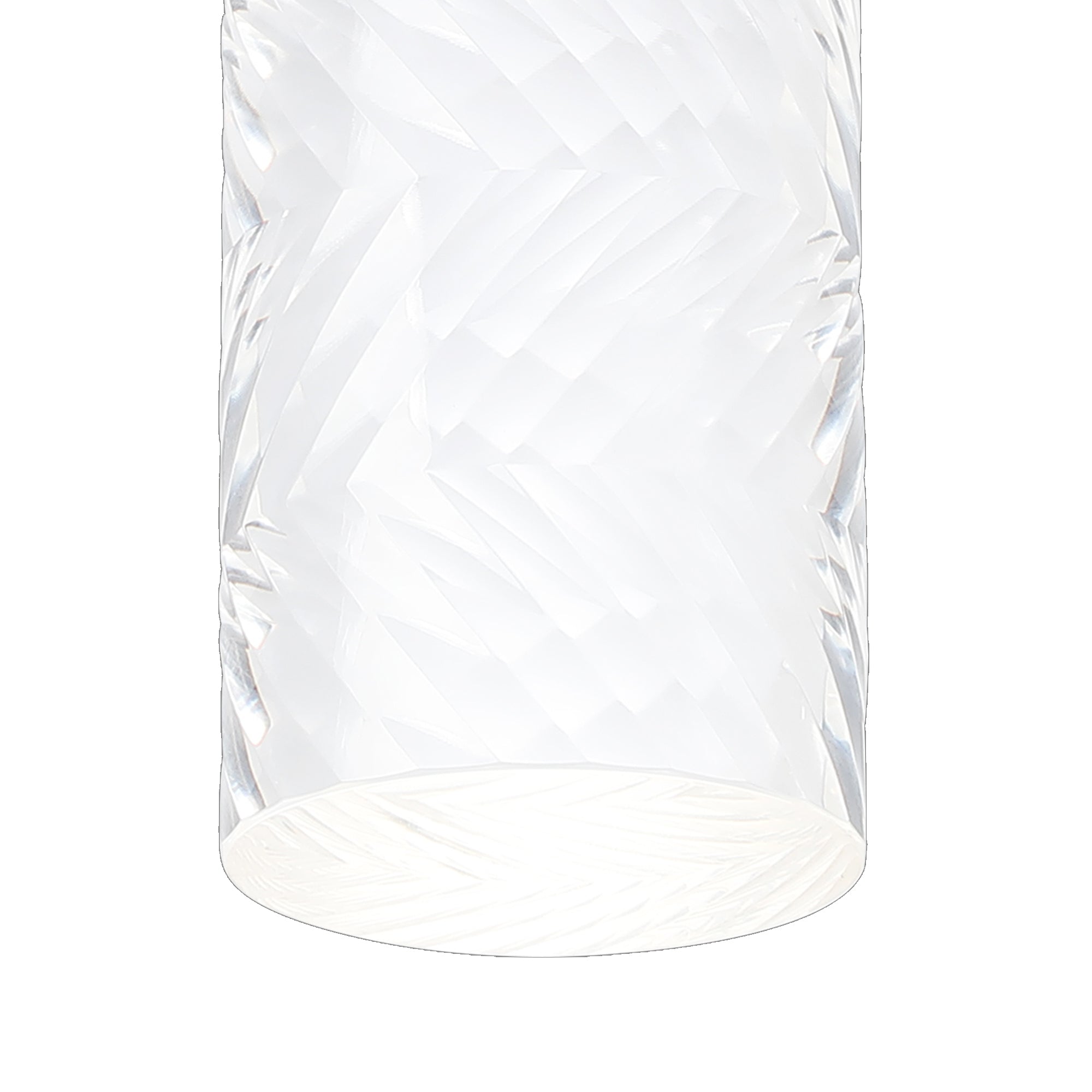 Dean 6.7cm Ribbed Line Ceiling With Tall Diagonal Pattern Acrylic Shade, 1 x GU10, IP54
