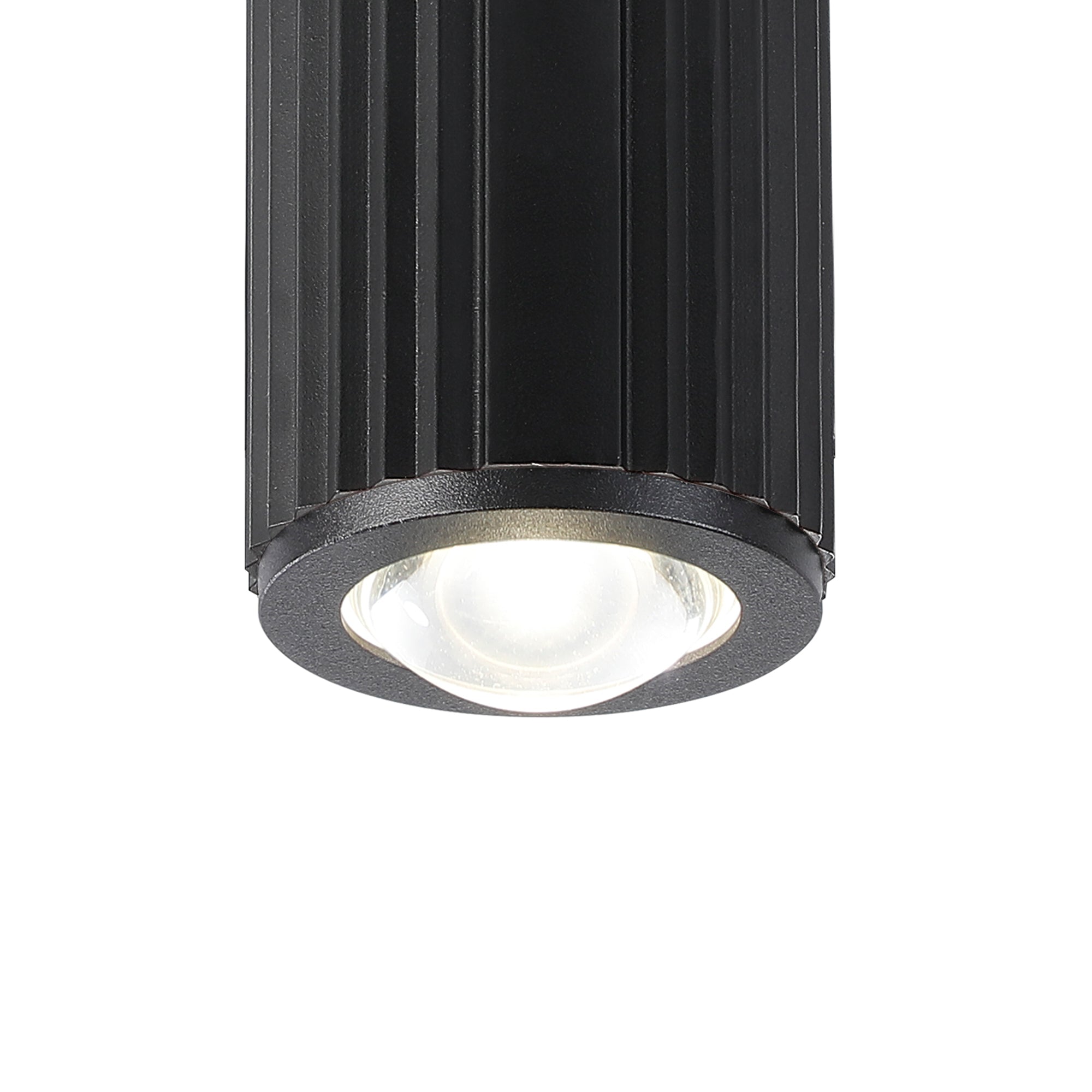 Dean 6.7cm Ribbed Line Ceiling With Dome Acrylic Shade, 1 x GU10, IP54