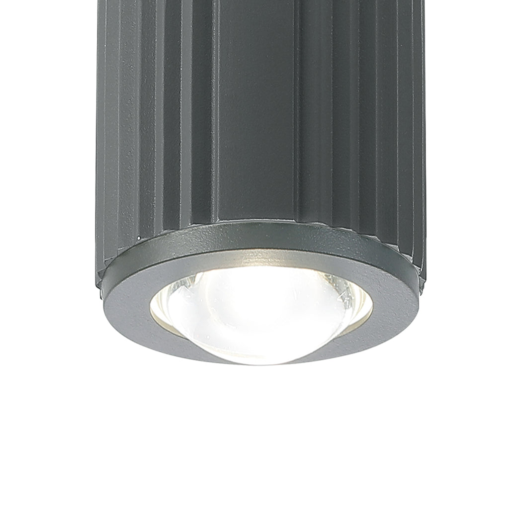 Dean 6.7cm Ribbed Line Ceiling With Dome Acrylic Shade, 1 x GU10, IP54