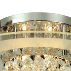 Diyas - Delmar Flush Ceiling Light, Round, 6 Light G9, Polished /Glass/Crystal (Diyas IL30023) - Luminosity Designs Ltd