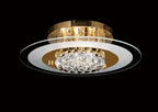Diyas - Delmar Flush Ceiling Light, Round, 6 Light G9, Polished /Glass/Crystal (Diyas IL30023) - Luminosity Designs Ltd