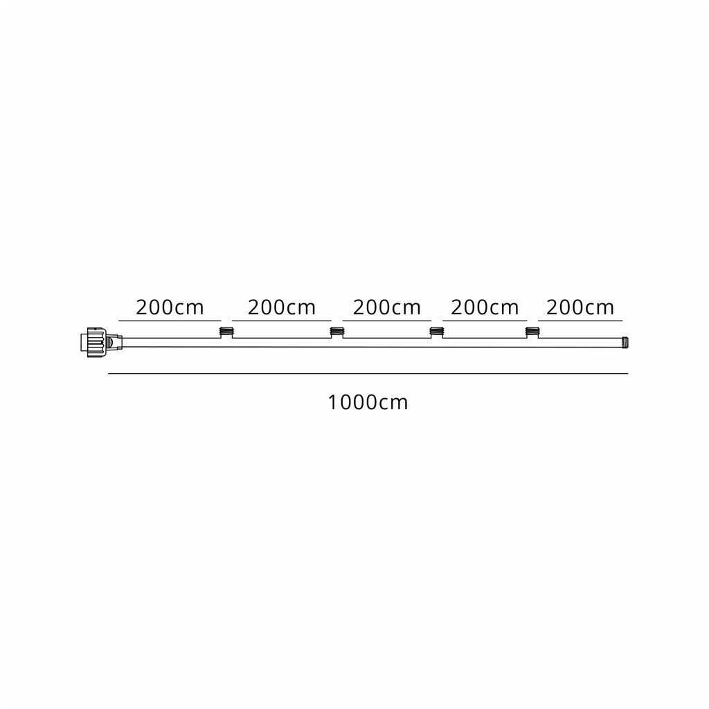 Luminosity Designs Ltd - Delores 10m Extension Lead With 5 Outlets - Luminosity Designs Ltd