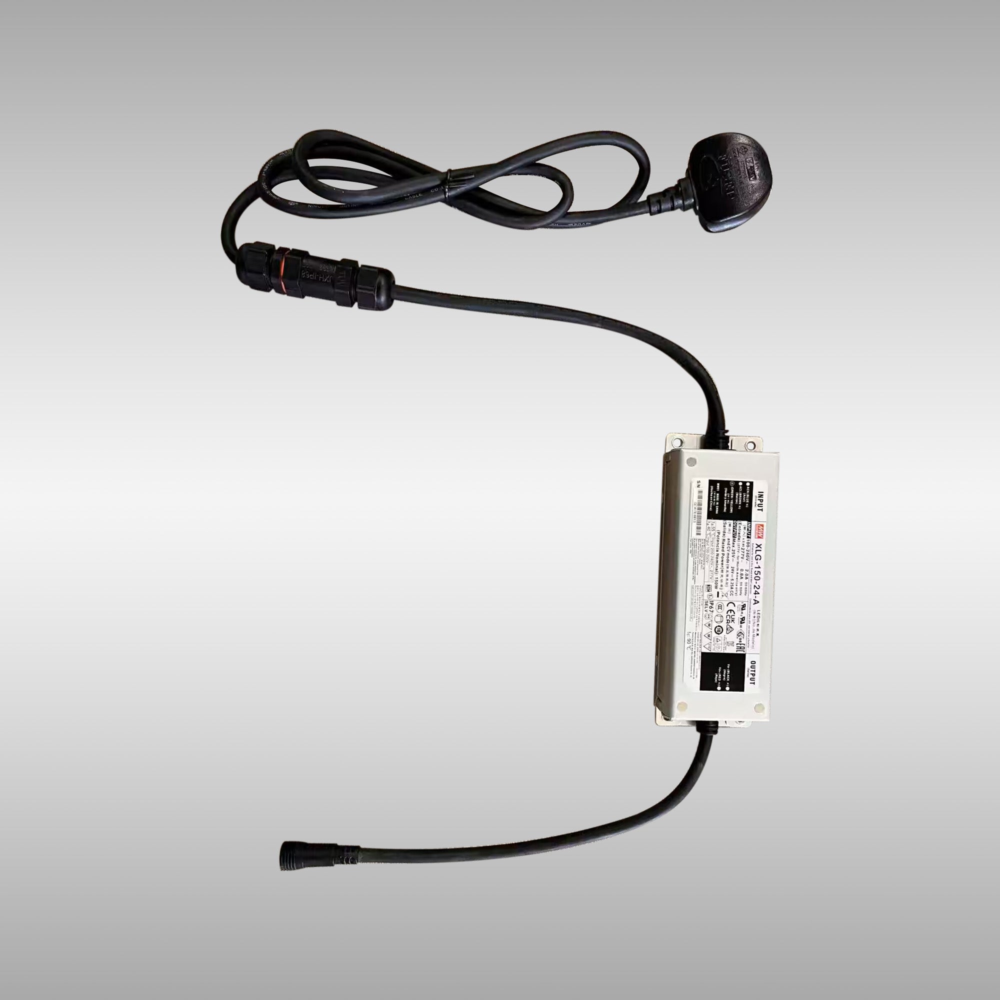 Luminosity Designs Ltd - Delores 24V DC 120W Plug - On - Lead, Inline LED Power Supply, c/w 1.5m Blockns Cable - Luminosity Designs Ltd