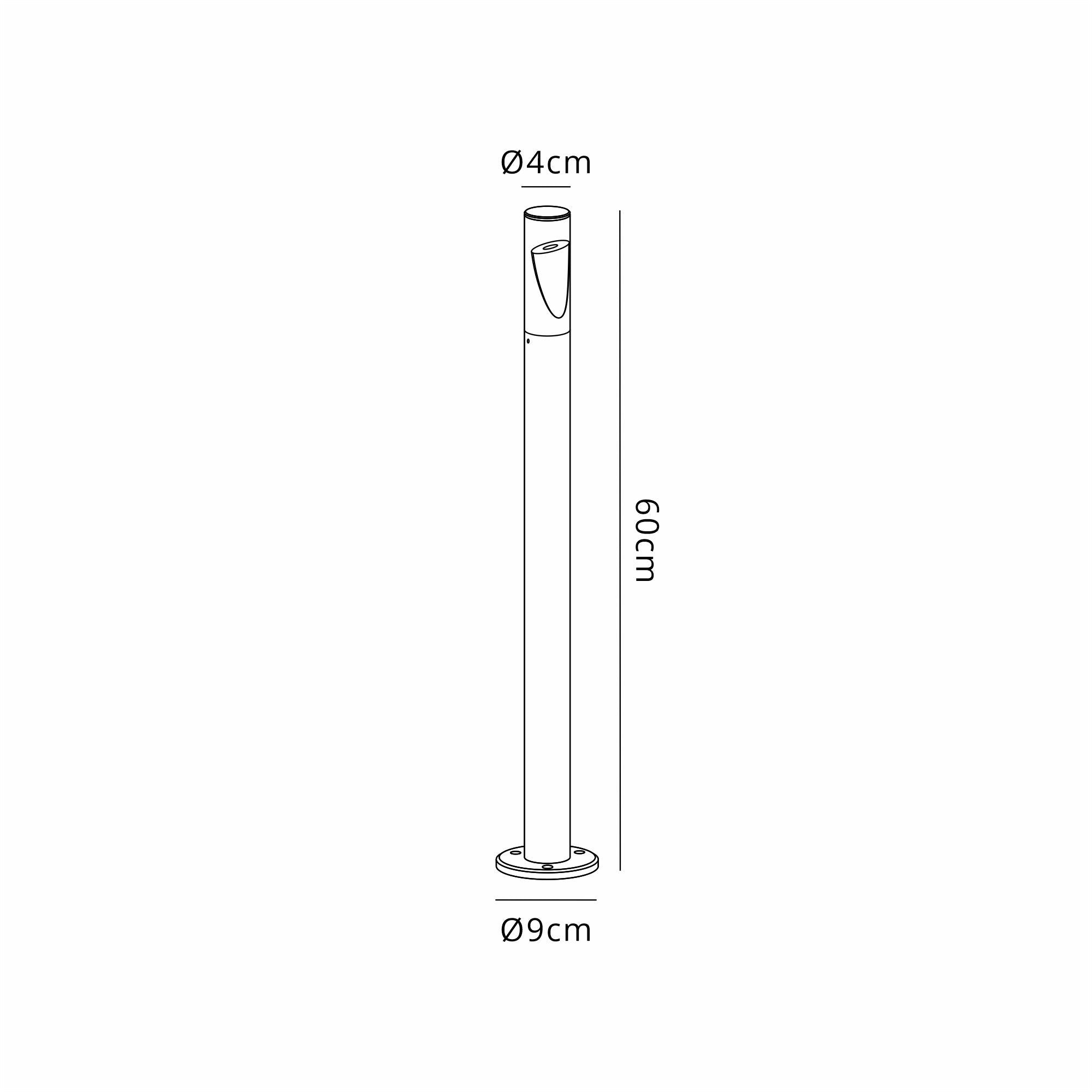 Luminosity Designs Ltd - Delores 24V DC Post Lamp, Asymmetric Lens For Wide Beam, 3W LED, 3000K - Luminosity Designs Ltd