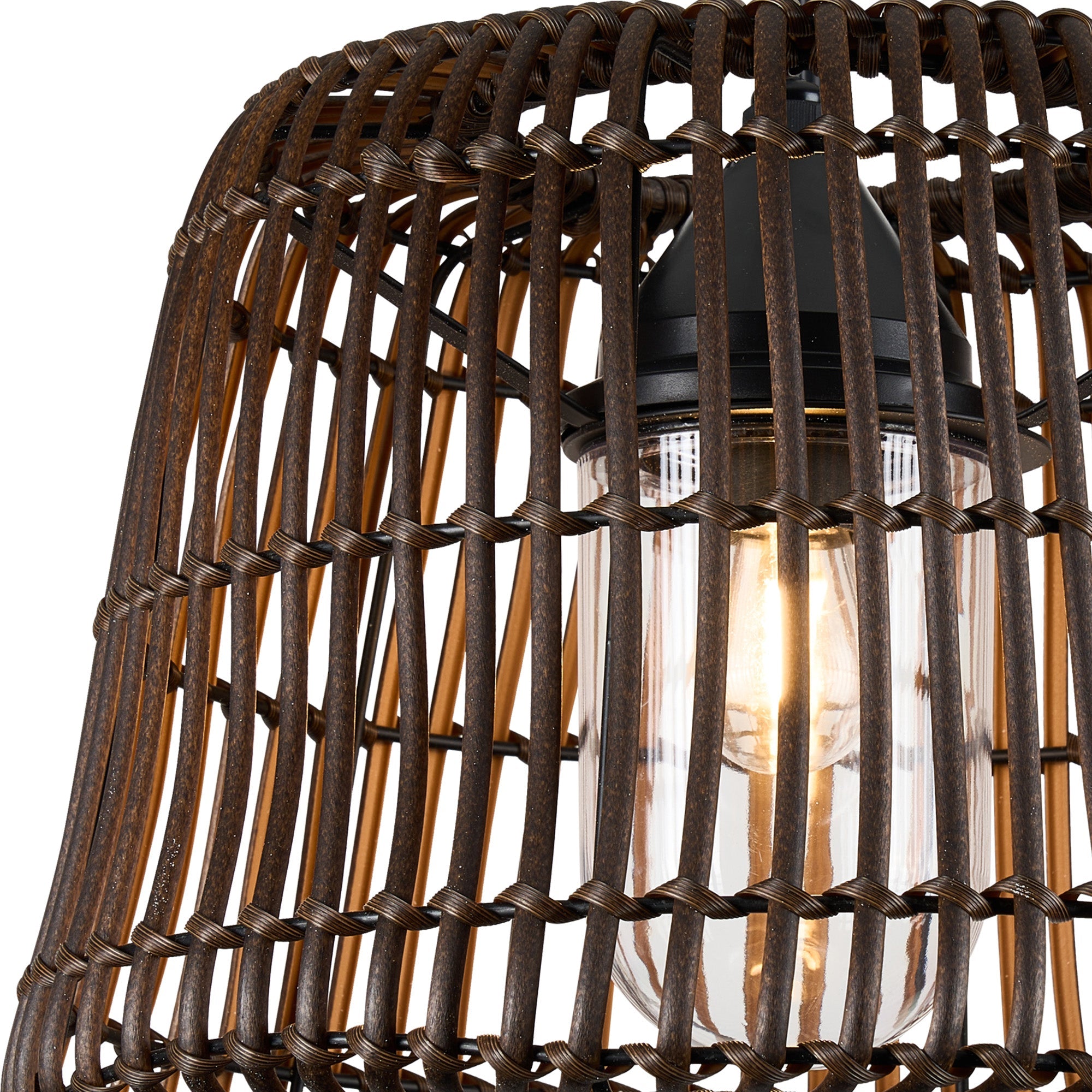 Luminosity Designs Ltd - Delores 36cm Rattan Plastic Shade Pendant - Luminosity Designs Ltd
