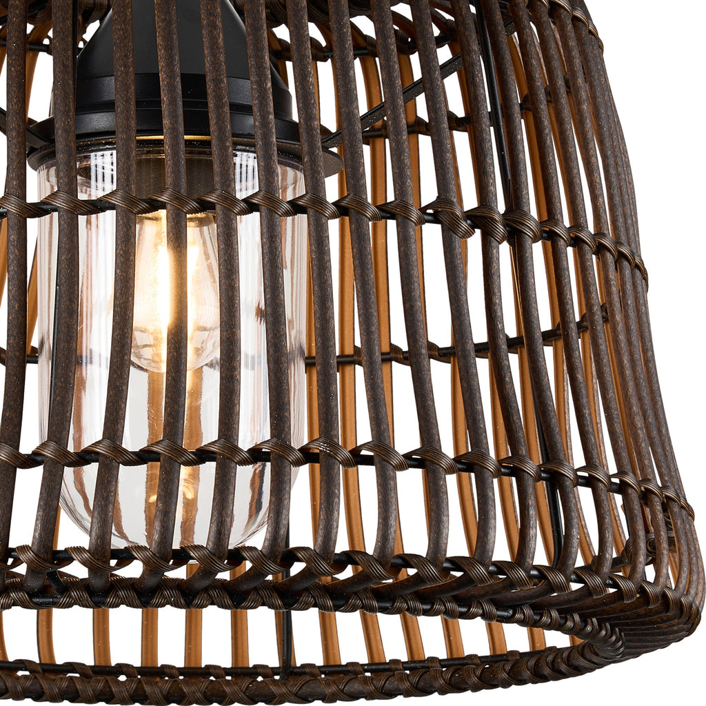 Luminosity Designs Ltd - Delores 36cm Rattan Plastic Shade Pendant - Luminosity Designs Ltd