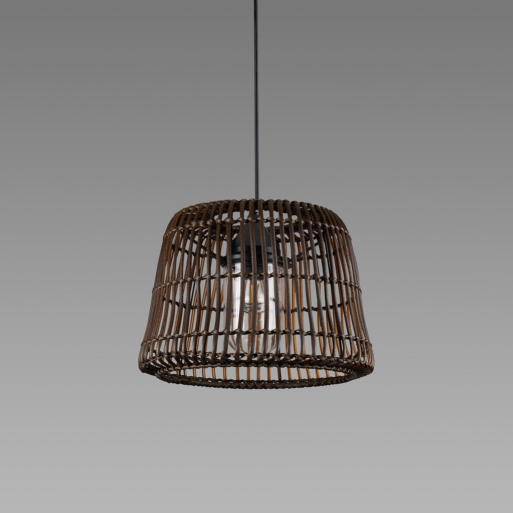 Luminosity Designs Ltd - Delores 36cm Rattan Plastic Shade Pendant - Luminosity Designs Ltd