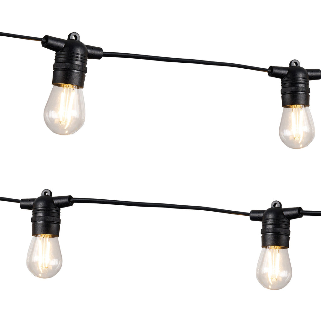 Luminosity Designs Ltd - Delores 7m IP54 Connectable Festoon, 24V DC, 10 x 2W 2700K LED Replaceable Lamps - Luminosity Designs Ltd