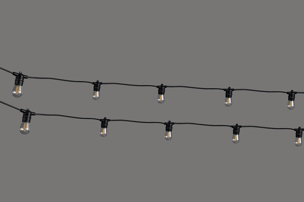 Luminosity Designs Ltd - Delores 7m IP54 Connectable Festoon, 24V DC, 10 x 2W 2700K LED Replaceable Lamps - Luminosity Designs Ltd