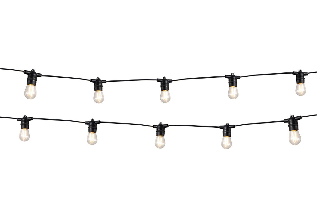 Luminosity Designs Ltd - Delores 7m IP54 Connectable Festoon, 24V DC, 10 x 2W 2700K LED Replaceable Lamps - Luminosity Designs Ltd