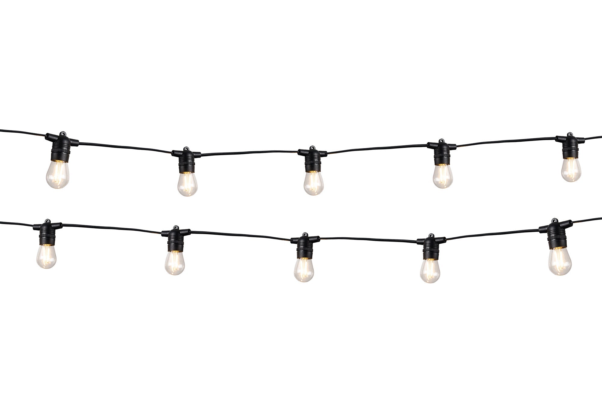 Luminosity Designs Ltd - Delores 7m IP54 Connectable Festoon, 24V DC, 10 x 2W 2700K LED Replaceable Lamps - Luminosity Designs Ltd