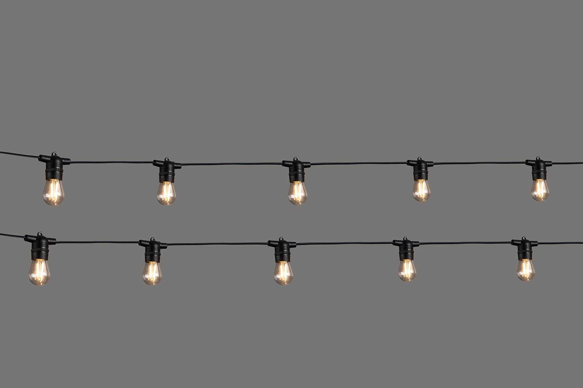 Luminosity Designs Ltd - Delores 7m IP54 Connectable Festoon, 24V DC, 10 x 2W 2700K LED Replaceable Lamps - Luminosity Designs Ltd