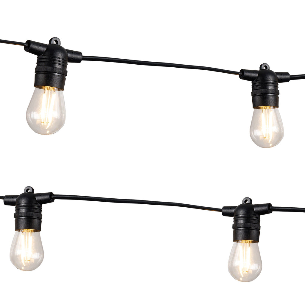 Luminosity Designs Ltd - Delores 7m IP54 Connectable Festoon, 24V DC, 10 x 2W 2700K LED Replaceable Lamps - Luminosity Designs Ltd